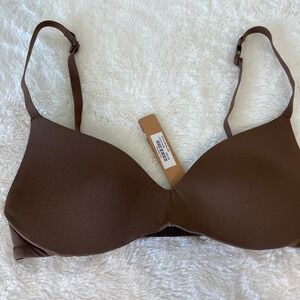 Skims Women's Fits Everybody Wireless Bra Oxide Brown Size 30B NWT